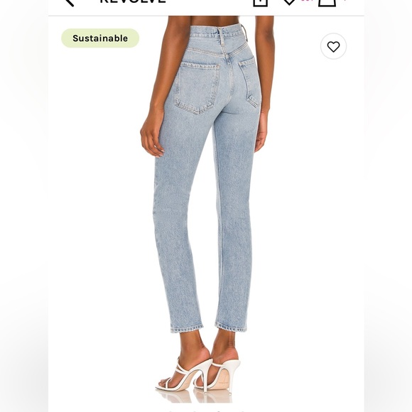 Agolde Riley High Rise Straight Crop - Picture 2 of 7